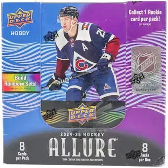 2024-25 Upper Deck Allure Hockey Hobby Box featuring base set and spectrum parallel cards