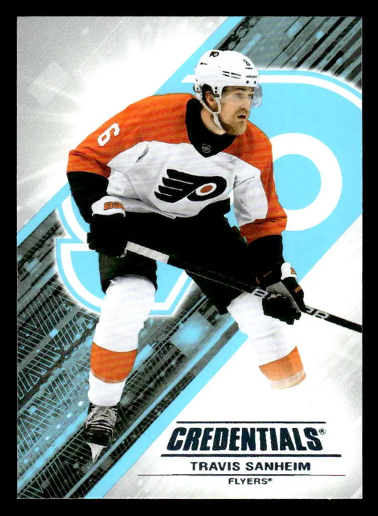 2024-25 Upper Deck Credentials Travis Sanheim hockey card front view