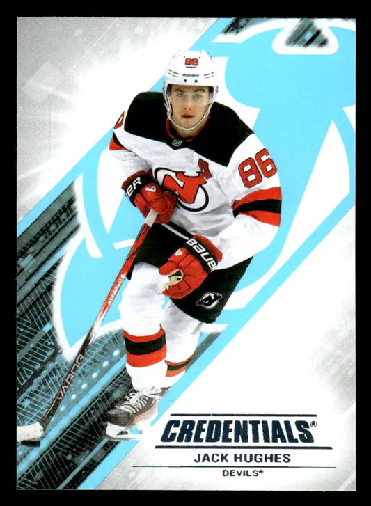 2024 25 Upper Deck Credentials Jack Hughes hockey card collectible