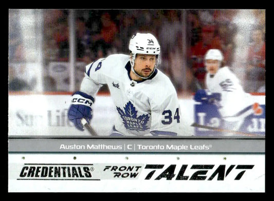 Auston Matthews hockey card from 2024-25 Upper Deck Credentials series