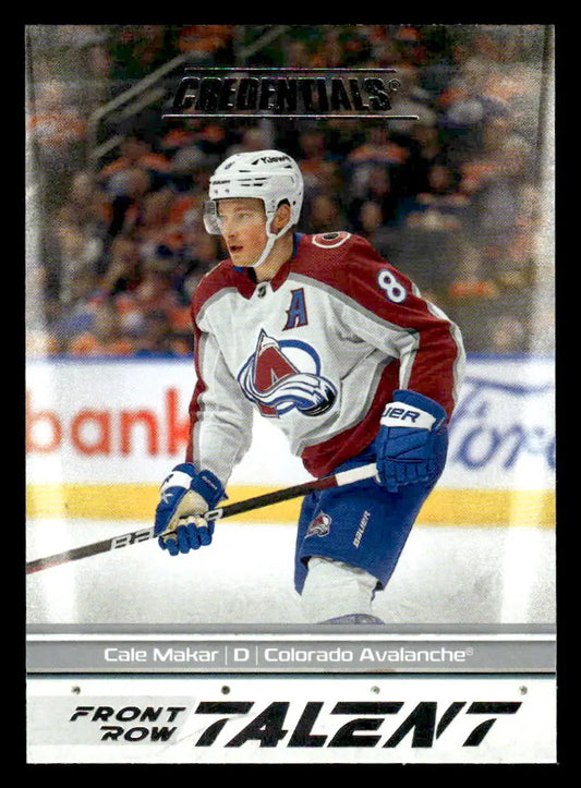 Cale Makar hockey card from 2024-25 Upper Deck Credentials series