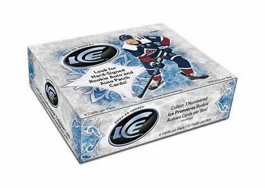 Box of 2014-15 Upper Deck Ice Hockey cards inside 2024-25 Upper Deck Ice Hobby Box