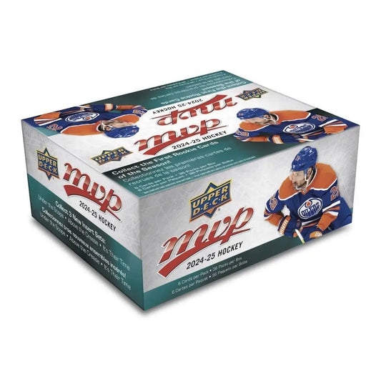 2024-25 Upper Deck MVP Hockey retail box with base set and Silver Script parallel