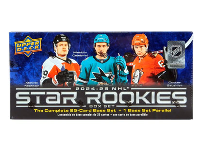 2024/25 Upper Deck NHL Star Rookies Box Set featuring base set and NHL star rookies cards