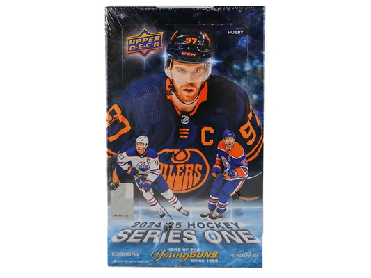 2024-25 Upper Deck Series 1 Hockey Hobby Box with Young Guns base set and gold parallel