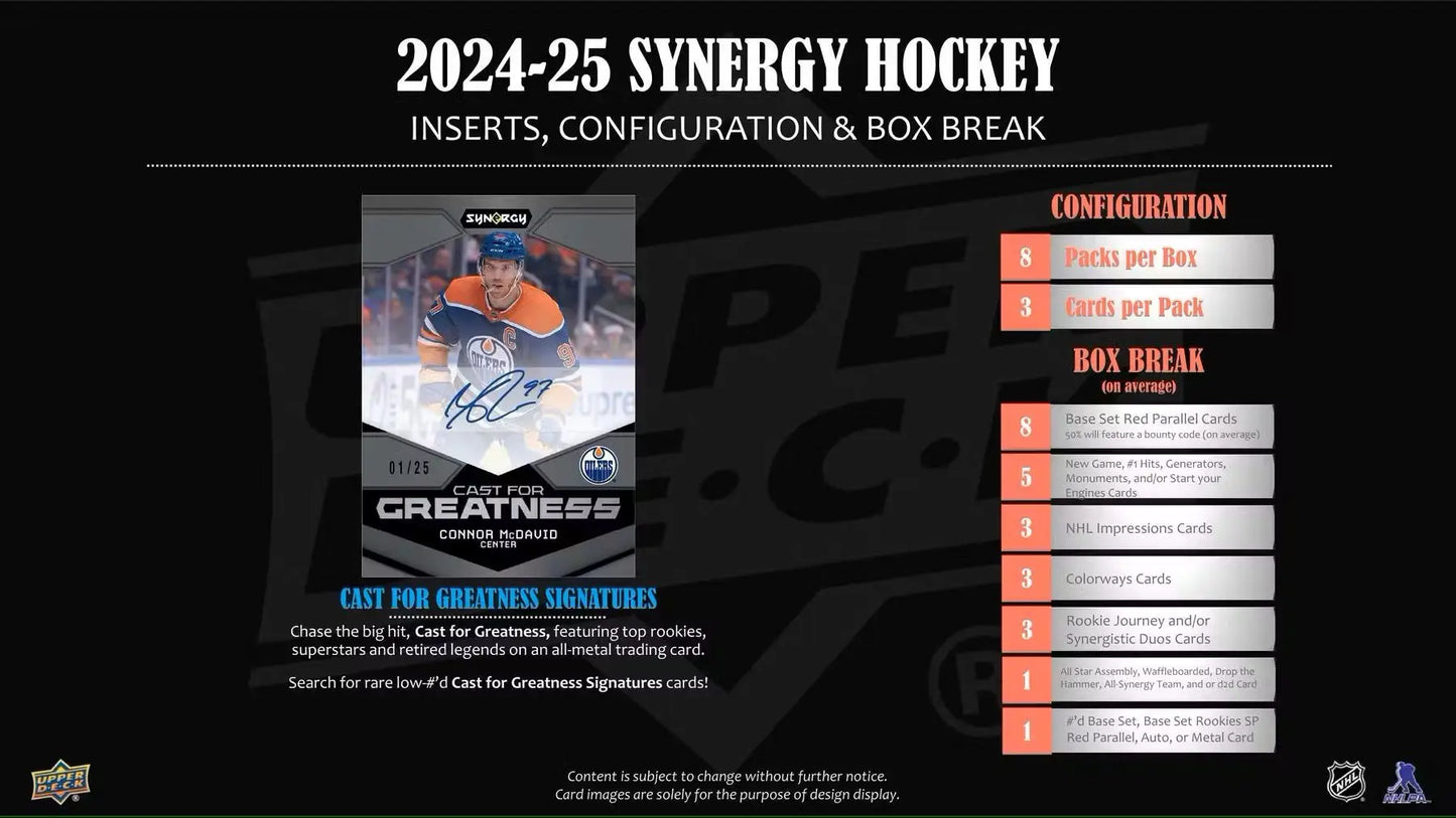 2024/25 Upper Deck Synergy Hockey Hobby Box - Sports Card Hobby Boxes