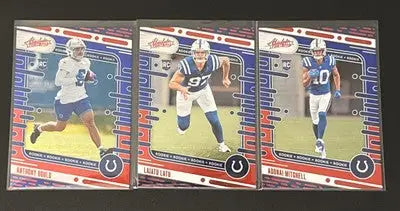 Indianapolis Colts rookie football cards in 2024 ABSOLUTE RED BLUE FOIL collection