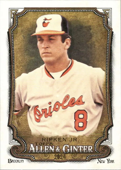 Vintage Cal Ripken Baltimore Orioles baseball card jersey number 8 from 2024 Allen & Ginter