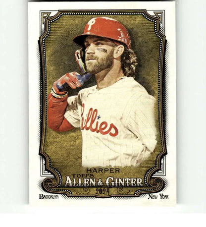 Bryce Harper Philadelphia Phillies baseball card in vintage Allen & Ginter design