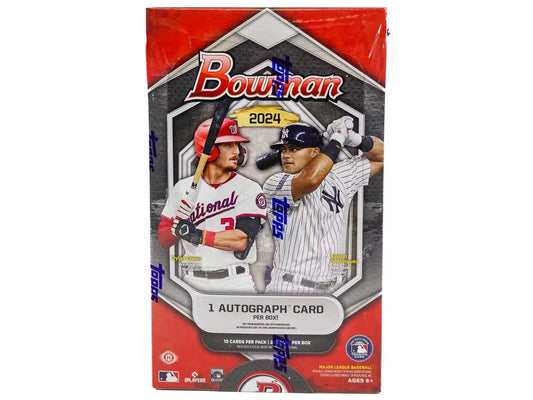 2024 Bowman Baseball Hobby Box showcasing MLB players with hobby exclusive refractor parallel