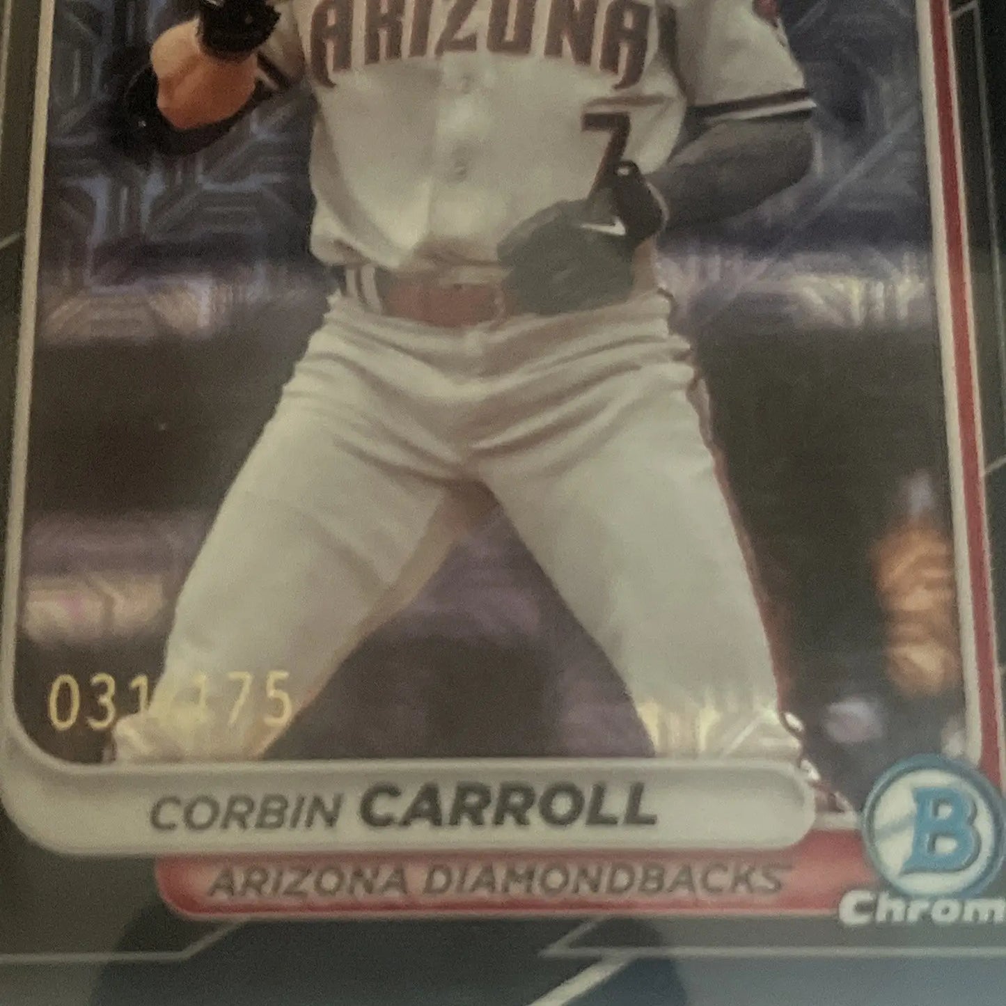 2024 Bowman Chrome #25 Corbin Carroll trading card limited to 175 copies