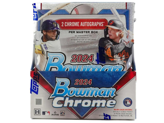 2024 Bowman Chrome Baseball Hobby Box with Refractor Parallel and Orange Refractor