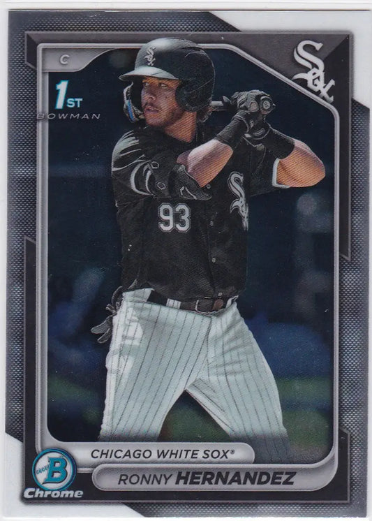 2024 Bowman Chrome Prospect BCP-92 Ronny Hernandez 1st Bowman White Sox baseball card