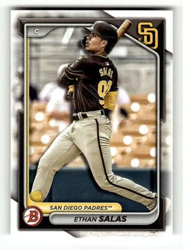 Original gloss Bowman Draft Ethan Salas baseball trading card San Diego Padres 2024