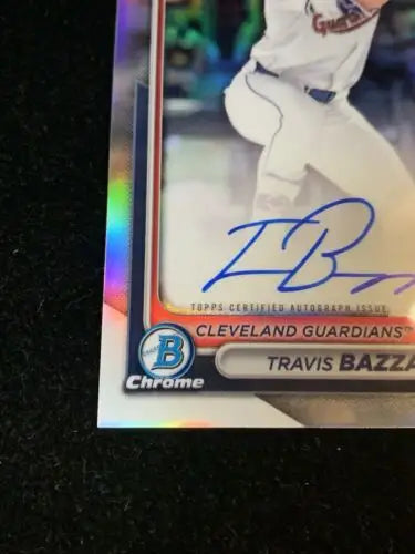Signed 2024 Bowman Draft Travis Bazzana 1st Refractor #226/499 Prospect Auto trading card