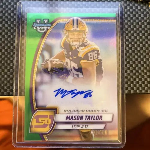 2024 Bowman U Chrome football Mason Taylor auto /99 trading card with autograph