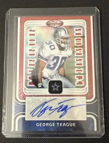 Certified George Teague autographed football card from 2024 Certified 2 Card Lot