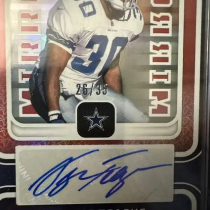 Football trading card featuring Certified George Teague Auto 2 Card Lot /35 & /75