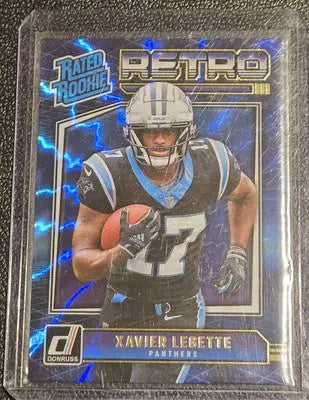 Xavier Legette football card from 2024 Donruss Rated Rookies Retro series
