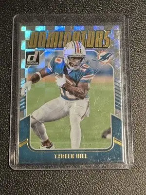 Tyreek Hill football card from 2024 Donruss Tyreek Hill Dominators Miami Dolphins collection