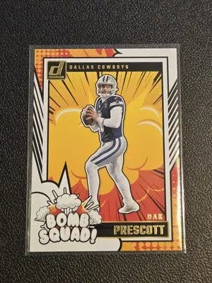 Dak Prescott football card from 2024 Donruss Prescott Bomb Squad collection