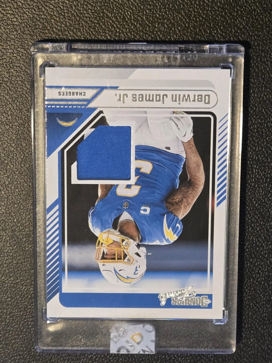 Football trading card of Derwin James Jr. in Donruss Threads with Los Angeles Chargers jersey