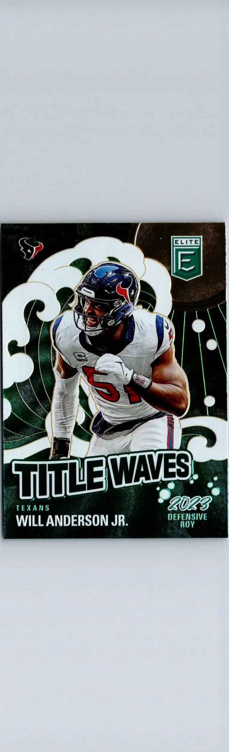 Will Anderson Jr. Title Waves Green football trading card from Donruss Elite 2024