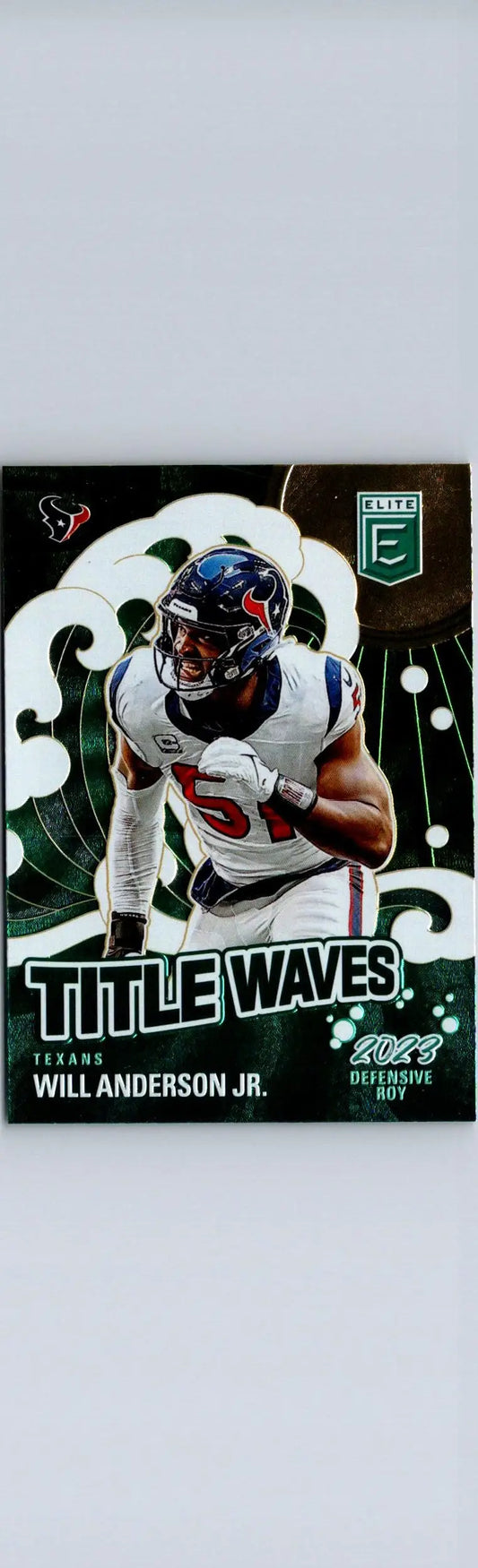 Will Anderson Jr. Title Waves Green football trading card from Donruss Elite 2024