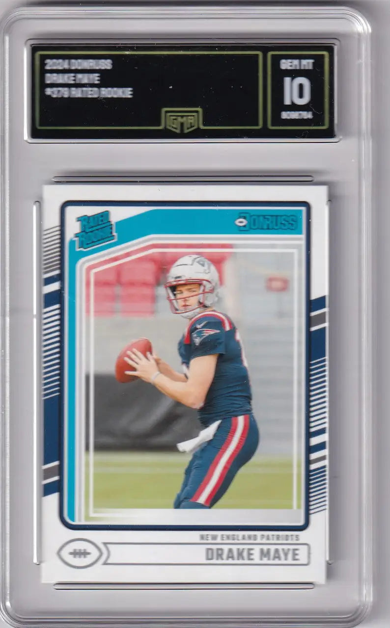 2024 Donruss GMA 10 Drake Maye New England Patriots rated rookie football card