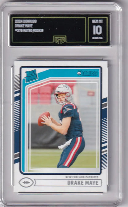 2024 Donruss GMA 10 Drake Maye New England Patriots rated rookie football card
