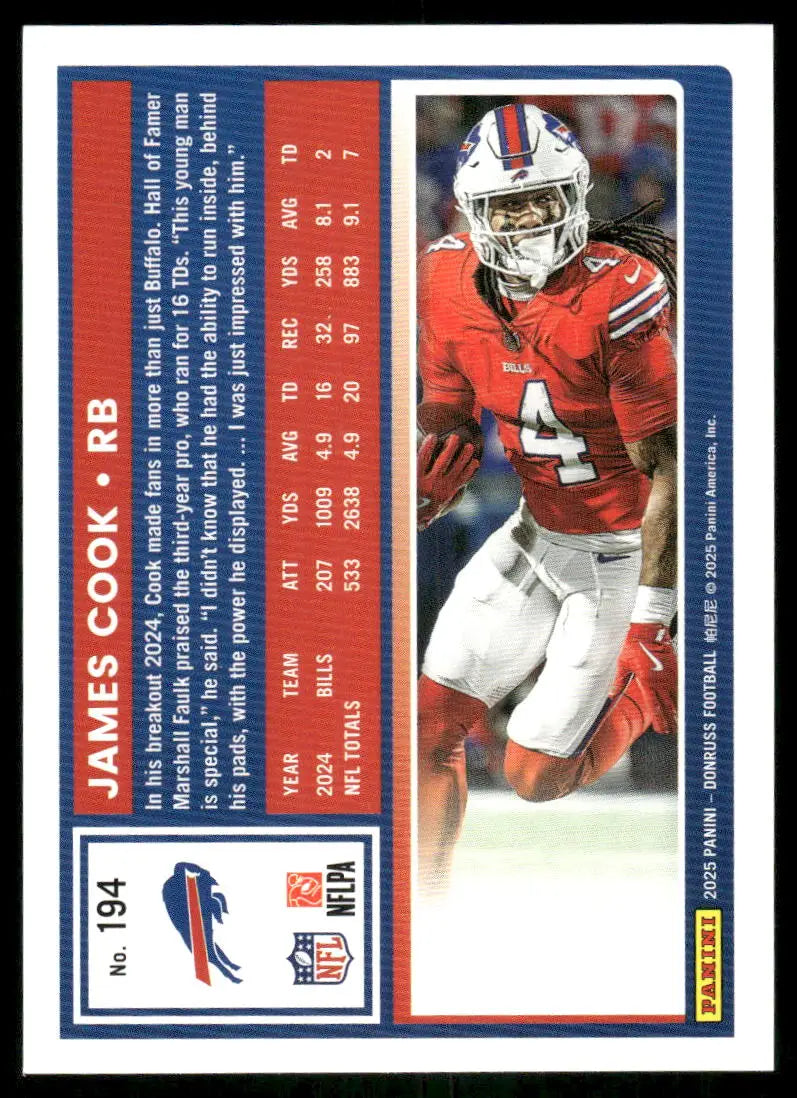 2024 Donruss James Cook #194 Football - Football Card