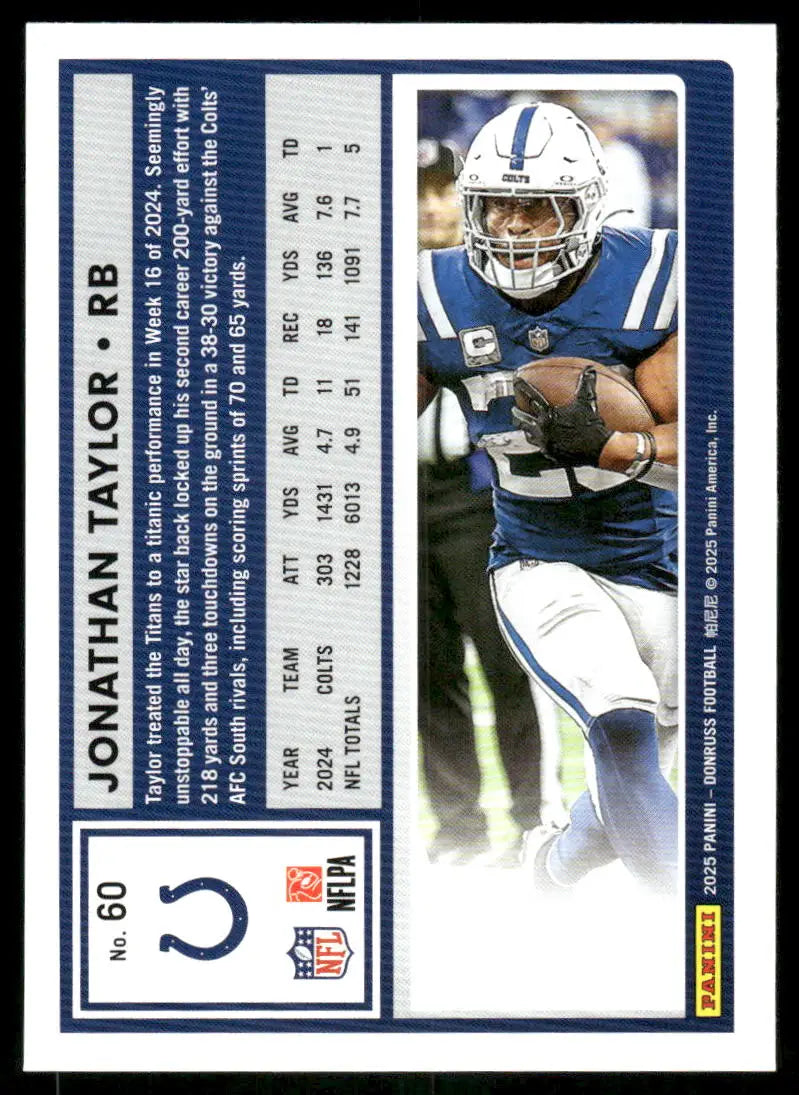 2024 Donruss Jonathan Taylor #60 Football - Football Card