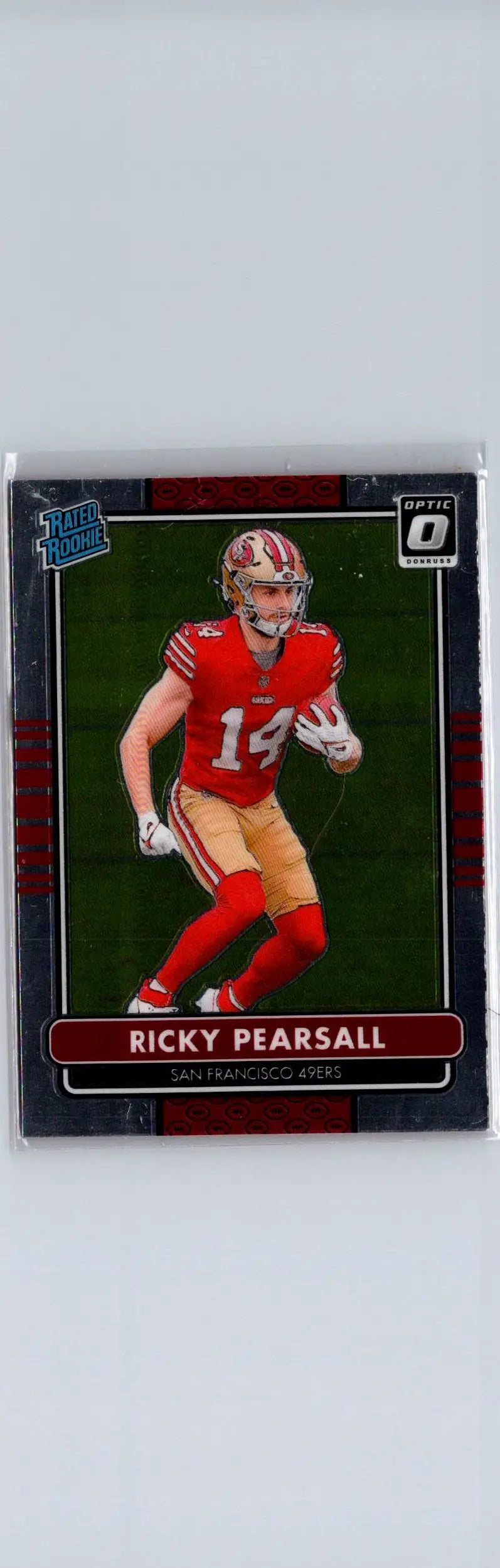 2024 Donruss Optic Ricky Pearsall Retro Series football card front view