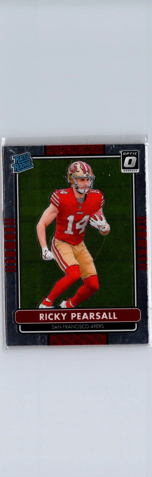 2024 Donruss Optic Ricky Pearsall Retro Series football card front view