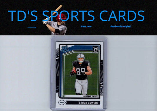 2024 Donruss Optic Brock Bowers football card for collectors and sports fans