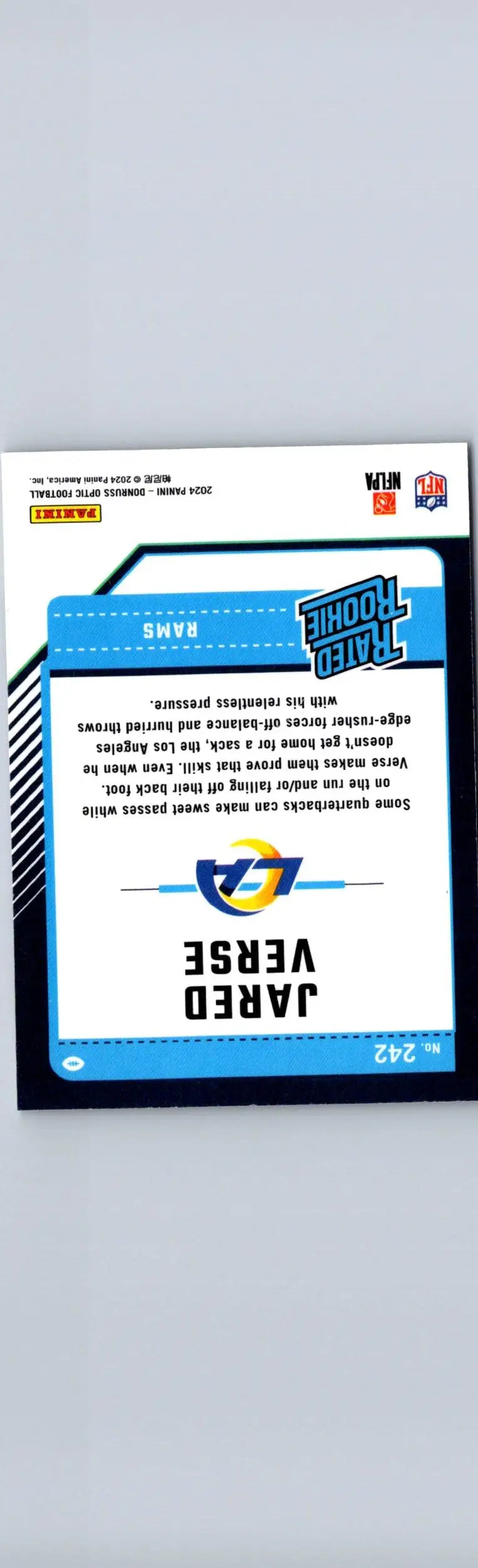 Jared Verse football card from 2024 Donruss Optic product image