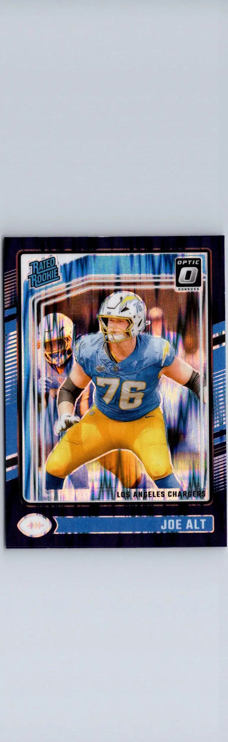 Joe Alt football trading card 2024 Donruss Optic Joe Alt Purple Shock alt purple shock