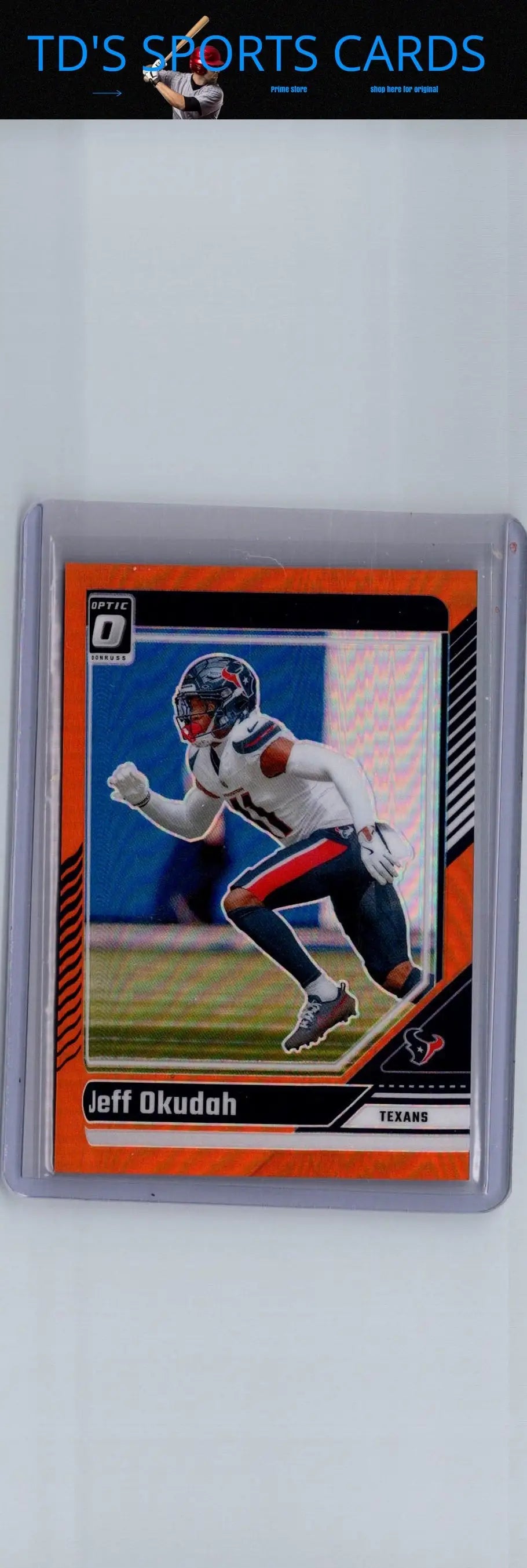 Jeff Okudah football card 2024 Donruss Optic Jeff Okudah Orange #/249