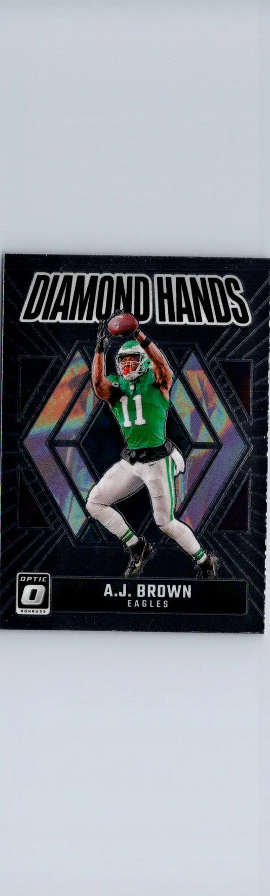 A.J. Brown football card from Donruss Optic 2024 Diamond Hands series