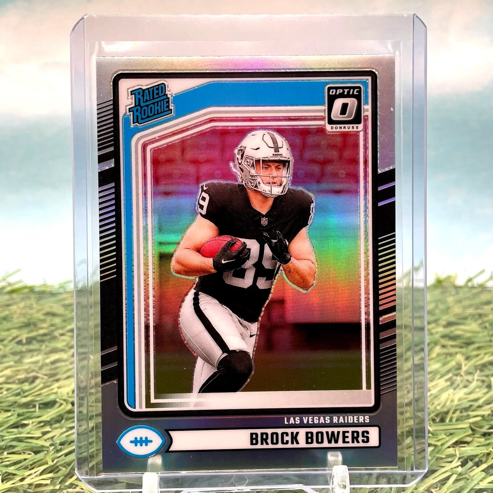 Brock Bowers Donruss Optic rookie card for Las Vegas Raiders Holo preview 2024