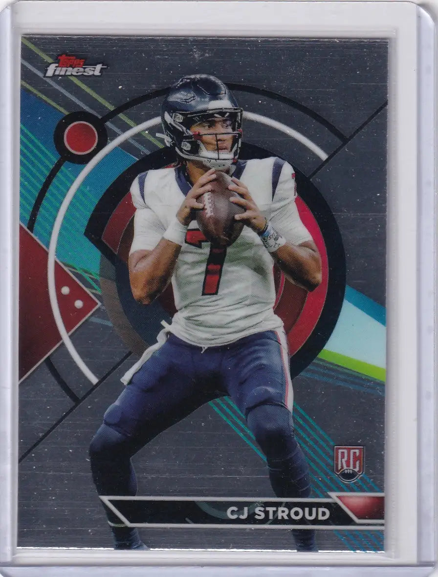 2024 Finest CJ Stroud Houston Texans rookie football card displayed in product listing