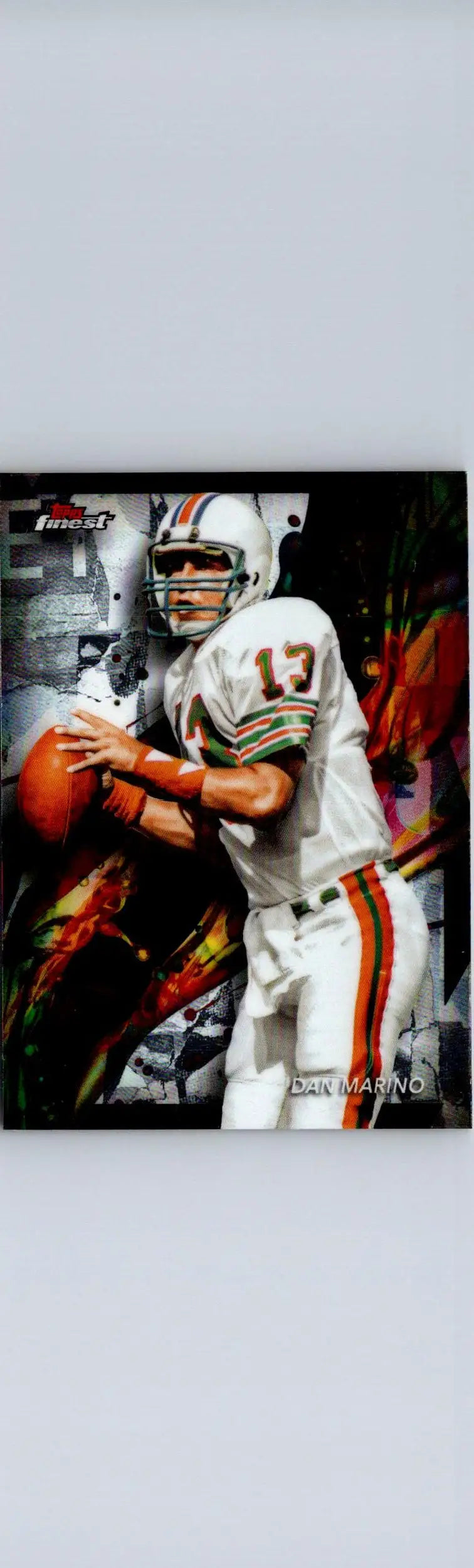 2024 Finest Dan Marino football card showcasing a collectible NFL trading card