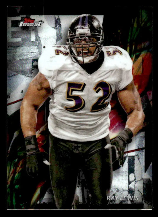 2024 Finest Ray Lewis football card display for collectors and sports memorabilia enthusiasts