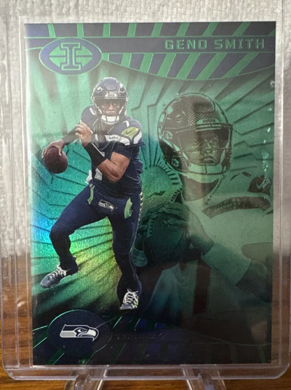 Geno Smith football trading card from 2024 Illusions Emerald Green Seahawks lot