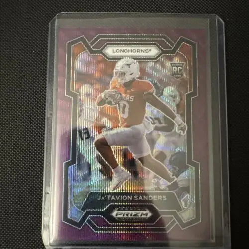 Ja’Tavion Sanders RC Rookie football card from Elite Series in 2024 card lot