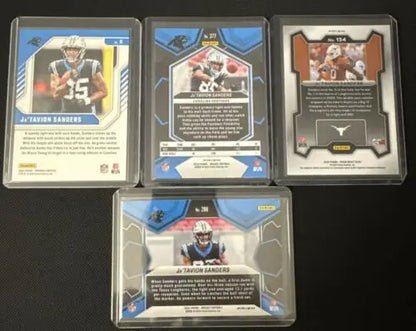Ja’Tavion Sanders RC Rookie Elite Series Football Trading Cards in 2024 Lot