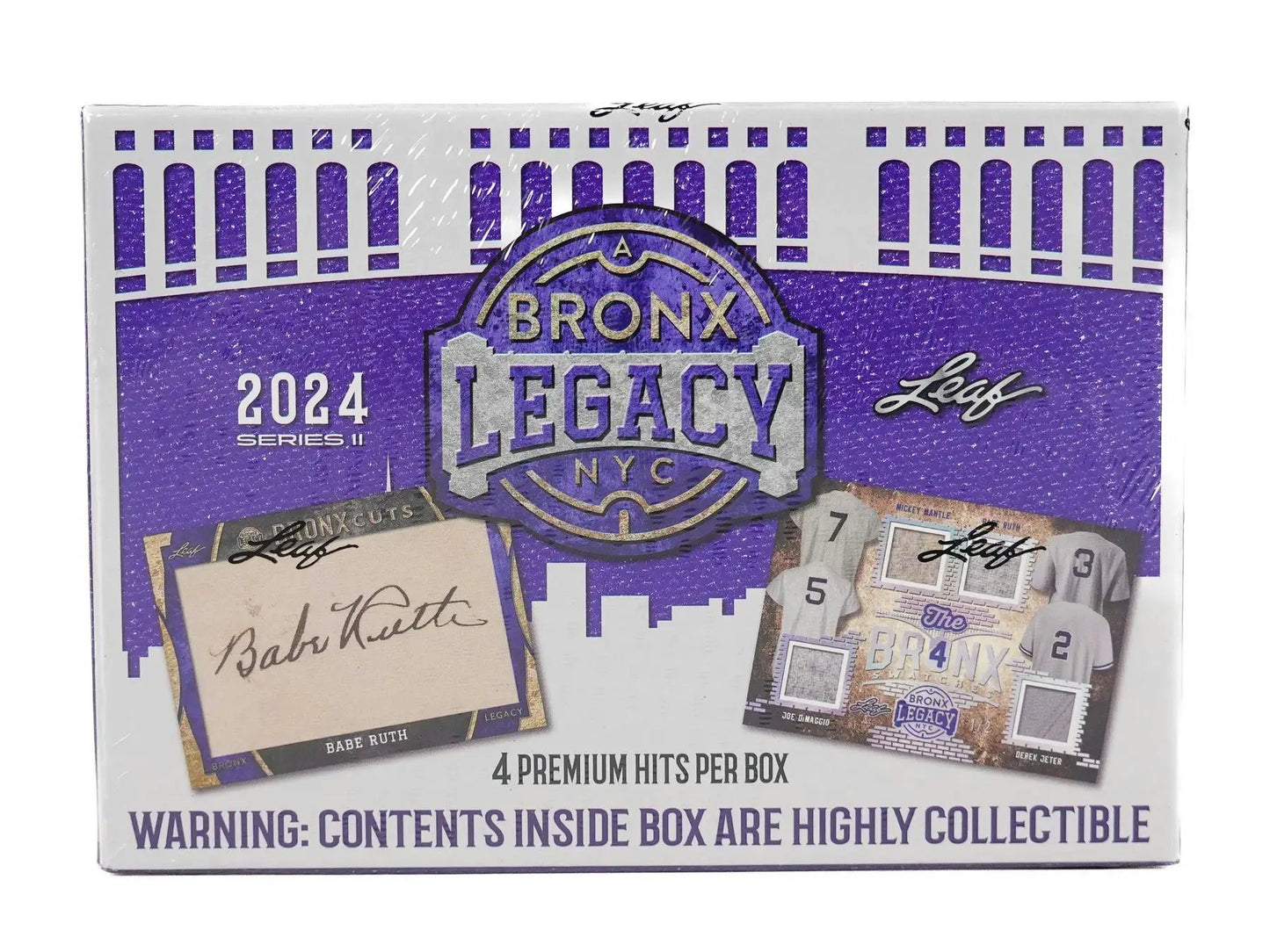 Bronx Legacy NYC Baseball Hobby Box for 2024 Leaf A Bronx Legacy series