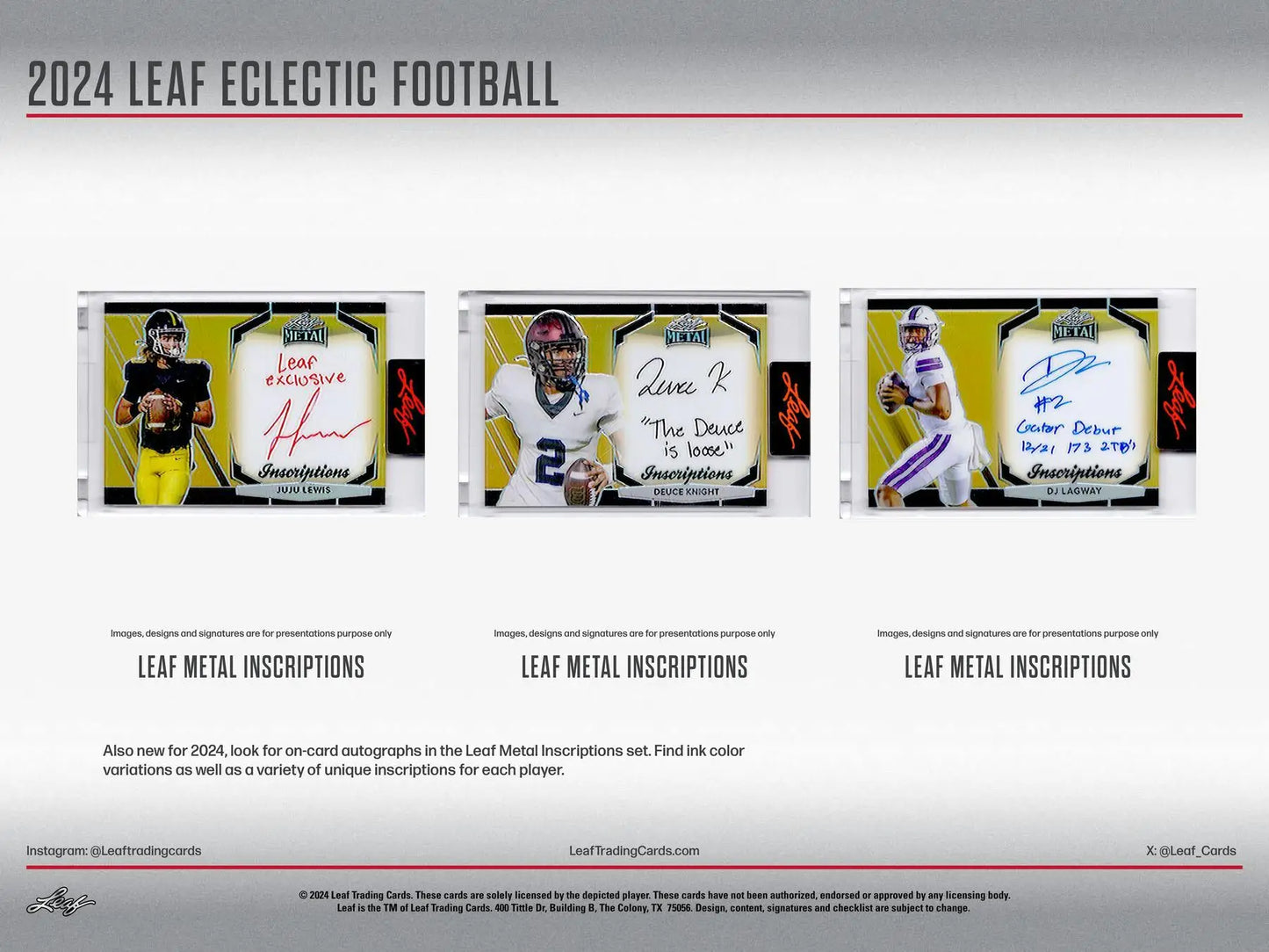 2024 Leaf Eclectic Football Hobby Box featuring collectible leaf eclectic football trading cards