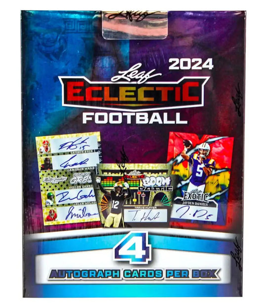 2024 Leaf Electric Football Hobby Box featuring vibrant Leaf Eclectic design elements
