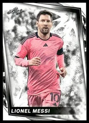 2024 Leaf Lionel Messi #5 Soccer trading card displayed in Leaf Lionel Messi collection